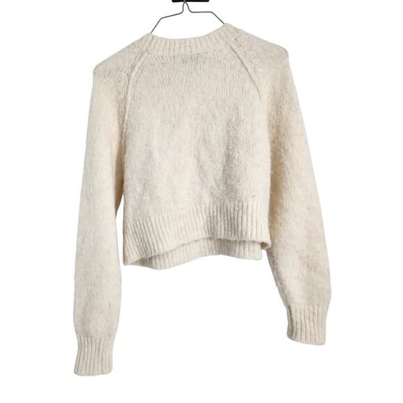 American Eagle Cream Colored Knit Cropped Sweater Womens Size Extra Small XS - Picture 2 of 4